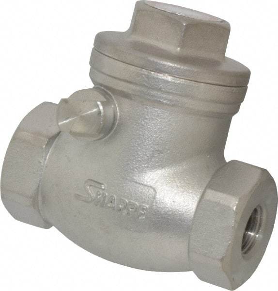 Sharpe Valves - 1/4" Stainless Steel Check Valve - FNPT x FNPT, 200 WOG - Strong Tooling