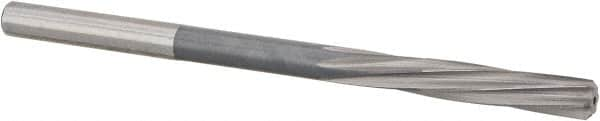 Magafor - 5.65mm Solid Carbide 6 Flute Chucking Reamer - Spiral Flute, 0.216" Straight Shank, 1-1/32" Flute Length, 3-21/32" OAL - Strong Tooling