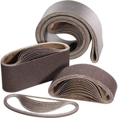 Sait - 3" Wide x 24" OAL, 100 Grit, Aluminum Oxide Abrasive Belt - Aluminum Oxide, Fine, Coated, X Weighted Cloth Backing - Strong Tooling