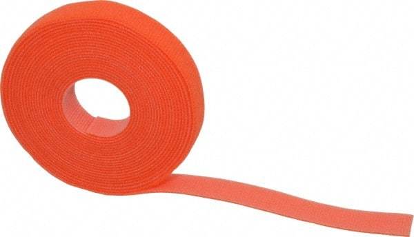 SpeedTech - 15' Long Orange Nylon & Polyethylene Hook & Loop Strap - 50 Lb Tensile Strength - Strong Tooling