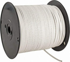 Made in USA - 12 AWG, 65 Strand, 500' OAL, Tinned Copper Hook Up Wire - White PVC Jacket, 0.155" Diam - Strong Tooling