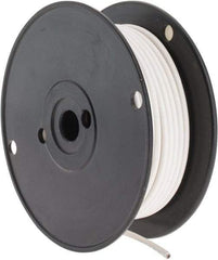 Made in USA - 10 AWG, 105 Strand, 100' OAL, Tinned Copper Hook Up Wire - White PVC Jacket, 0.18" Diam - Strong Tooling