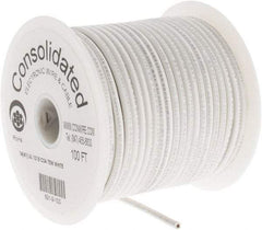 Made in USA - 14 AWG, 41 Strand, 100' OAL, Tinned Copper Hook Up Wire - White PVC Jacket, 0.136" Diam - Strong Tooling