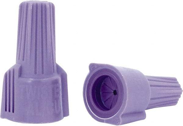 Ideal - 2, 12 (Al) + & 1, 18 (Cu) to 1, 10 (Al) + 2, 10 (Cu) AWG, 600 Volt, Corrosion Resistant, Wing Twist on Wire Connector - Purple, 221°F - Strong Tooling