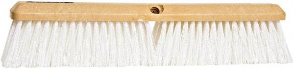 PRO-SOURCE - 18" General Purpose Polypropylene Push Broom - 3" Bristle Length, Plastic Block, Threaded Handle Connection, Handle Sold Separately - Strong Tooling