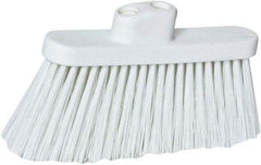 PRO-SOURCE - 10" Wide, White Polypropylene Bristles, Angled Broom - Threaded Handle, 10 Inch Wide Broom, White Bristles, Handle Sold Separately - Strong Tooling