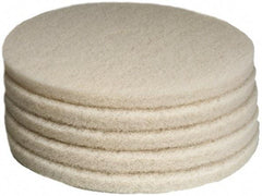 PRO-SOURCE - Polishing Pad - 17" Machine, White Pad, Polyester - Strong Tooling