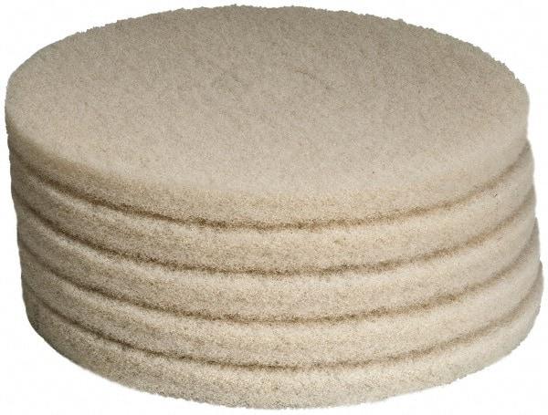 PRO-SOURCE - Polishing Pad - 15" Machine, White Pad, Polyester - Strong Tooling