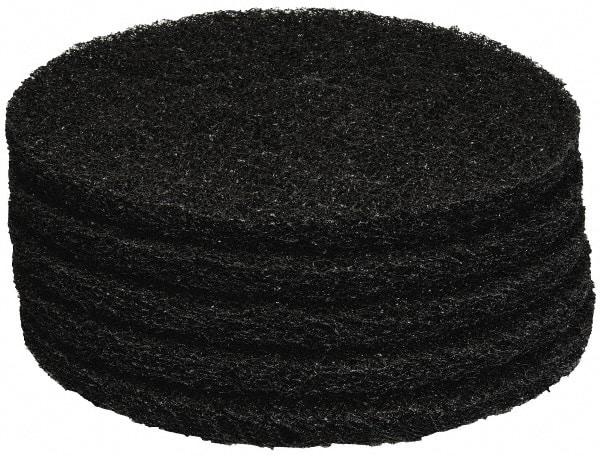 PRO-SOURCE - Stripping Pad - 14" Machine, Black Pad, Polyester - Strong Tooling