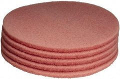 PRO-SOURCE - Polishing Pad - 27" Machine, Pink Pad, Polyester - Strong Tooling