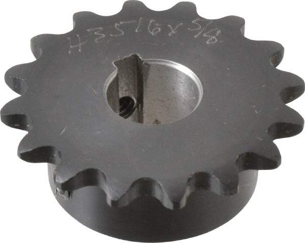 Browning - 16 Teeth, 3/8" Chain Pitch, Chain Size 35, Finished Bore Sprocket - 5/8" Bore Diam, 1.922" Pitch Diam, 2.11" Outside Diam - Strong Tooling