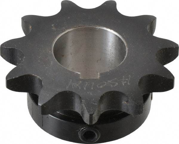 Browning - 11 Teeth, 5/8" Chain Pitch, Chain Size 50, Finished Bore Sprocket - 1" Bore Diam, 2-7/32" Pitch Diam, 2-1/2" Outside Diam - Strong Tooling