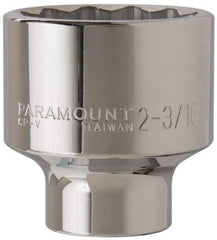 Paramount - 2-3/16", 3/4" Drive, Standard Hand Socket - 12 Points, 3-13/64" OAL - Strong Tooling