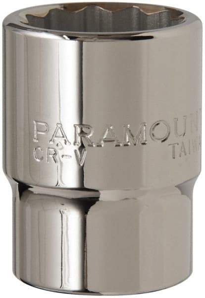 Paramount - 3/4" Drive, Standard Hand Socket - 12 Points, 2-5/16" OAL, Steel, Chrome Finish - Strong Tooling