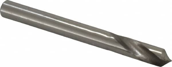 Precision Twist Drill - 1/4" Body Diam, 90° Point, High Speed Steel, 2-1/2" Overall Length, Spotting Drill - Strong Tooling