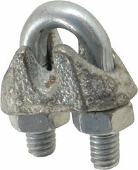 Value Collection - 1/16" Wire Rope U-Bolt Clip - 1030 Malleable Iron, Zinc Plated - Strong Tooling