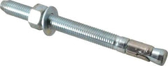 Powers Fasteners - 3/4" Diam, 3/4" Drill, 8-1/2" OAL, 2-3/4" Min Embedment Wedge Expansion Concrete Anchor - Stainless Steel (Clip)/Steel (Body), Zinc-Plated Finish, Hex Nut Head, Hex Drive, 6-1/4" Thread Length - Strong Tooling