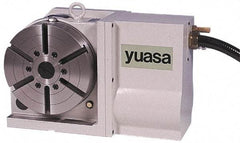 Yuasa - 1 Spindle, 50 Max RPM, 8.66" Table Diam, 1.36 hp, Horizontal & Vertical CNC Rotary Indexing Table - 120 kg (260 Lb) Max Horiz Load, 160.02mm Centerline Height - Strong Tooling