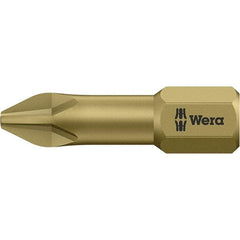 Wera - #2, Phillips Screwdriver Bit - 1/4" Drive, 1" OAL - Strong Tooling