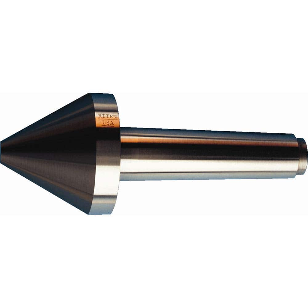 Riten - Dead Centers; Center Type: Solid Center ; Shank Type: Morse Taper ; Shank Taper Size: 3MT ; Point Style: Bull Nose ; Carbide-Tipped: Yes ; Head Diameter (Inch): 1/2 - Exact Industrial Supply