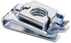 Made in USA - 5/16-18 Screw, 0.096 to 0.141" Thick, Spring Steel U Nut Retainer - 1/2" Center Edge, Zinc-Plated Finish - Strong Tooling