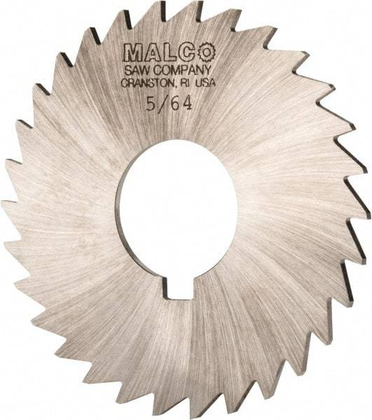 Made in USA - 3" Diam x 5/64" Blade Thickness x 1" Arbor Hole Diam, 30 Tooth Slitting and Slotting Saw - Arbor Connection, Right Hand, Uncoated, High Speed Steel, Concave Ground - Strong Tooling