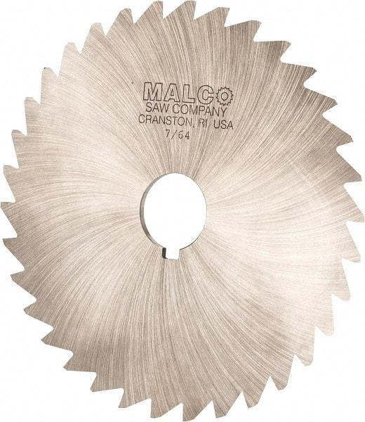 Made in USA - 6" Diam x 7/64" Blade Thickness x 1" Arbor Hole Diam, 50 Tooth Slitting and Slotting Saw - Arbor Connection, Right Hand, Uncoated, High Speed Steel, Concave Ground, Contains Keyway - Strong Tooling