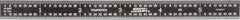 SPI - 6" Long, 1/100, 1/64, 1/32, 1/10" Graduation, Flexible Steel Rule - 5R Graduation Style, 1/2" Wide, Black, Black Chrome Finish - Strong Tooling