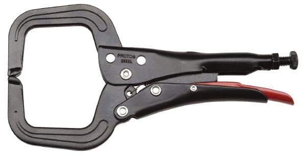 Proto - 6-11/16" OAL C-Clamp Locking Pliers - 5/16" Jaw Width, 1-61/64" Jaw Depth, 2-23/64" Jaw Opening, Standard Handle - Strong Tooling