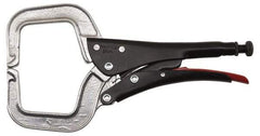 Proto - 11-3/8" OAL C-Clamp Locking Pliers - 15/32" Jaw Width, 3-9/64" Jaw Depth, 3-17/32" Jaw Opening, Standard Handle - Strong Tooling