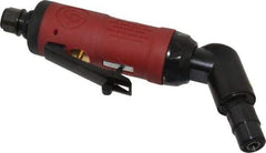 Chicago Pneumatic - 1/4" Collet, Angle Handle, Angle Air Die Grinder - 23,000 RPM, Rear Exhaust, 8 CFM, 0.28 hp, 6.21 bar, 1/4" Inlet - Strong Tooling