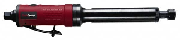 Chicago Pneumatic - 1/4" Collet, Straight Handle, Straight Air Die Grinder - 22,000 RPM, Rear Exhaust, 11.2 CFM, 0.42 hp, 6.21 bar, 1/4" Inlet - Strong Tooling