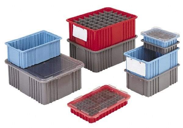 LEWISBins+ - 0.43 Cu Ft, 40 Lb Load Capacity Red Polyethylene Dividable Container - Stacking, 16-1/2" Long x 10.9" Wide x 6" High - Strong Tooling