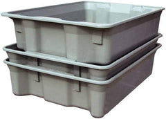 MFG Tray - 500 Lb Load Capacity White Fiberglass Tote Container - Stacking, Nesting, 42-1/2" Long x 20" Wide x 14.3" High - Strong Tooling