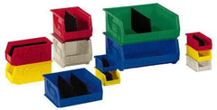 LEWISBins+ - 40 Lb. Load Capacity, 14-3/4" Deep, Red Polypropylene Hopper Stacking Bin - 7" High x 16-1/2" Wide x 14-3/4" Long - Strong Tooling