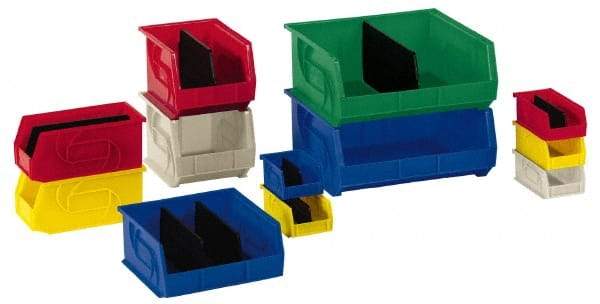 LEWISBins+ - 40 Lb. Load Capacity, 10-7/8" Deep, Red Polypropylene Hopper Stacking Bin - 5" High x 11" Wide x 10-7/8" Long - Strong Tooling