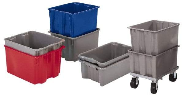 LEWISBins+ - 2.3 Cu Ft, 70 Container, 300 Stack Lb Load Capacity Blue Polyethylene Tote Container - Stacking, Nesting, 28.4" Long x 18.7" Wide x 10-1/2" High - Strong Tooling