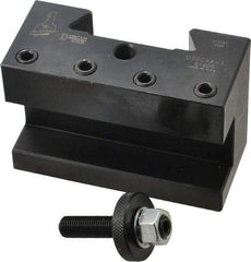 Dorian Tool - Series CXA, #1 Turning & Facing Tool Post Holder - 350 to 430mm Lathe Swing, 2-1/4" OAH x 3-3/4" OAL, 3/4" Max Tool Cutting Size, 1-5/8" Centerline Height - Exact Industrial Supply