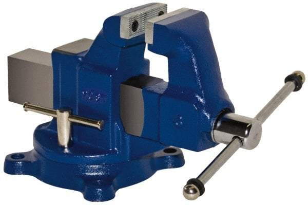 Yost Vises - 5" Jaw Width, 8" Opening Capacity, 5" Throat Depth, Ductile Iron Swivel Bench Vise - Bolt Down Base Attachment - Strong Tooling