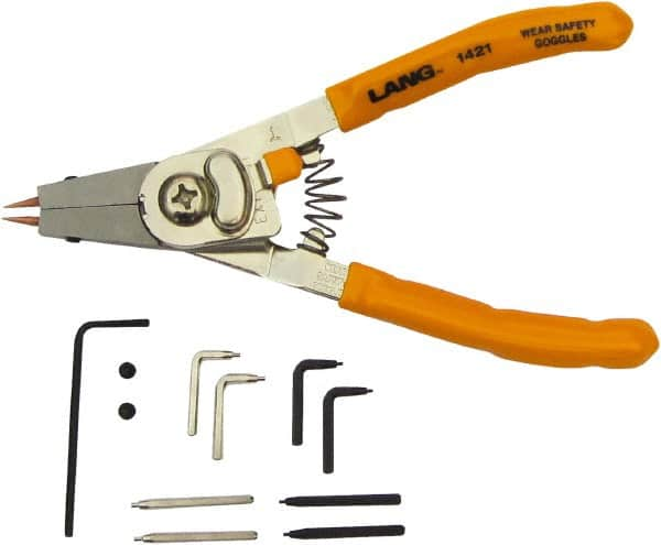 Lang - Standard Jaw, Snap Ring Plier - 1" OAL, Internal & External Snap Ring - Strong Tooling