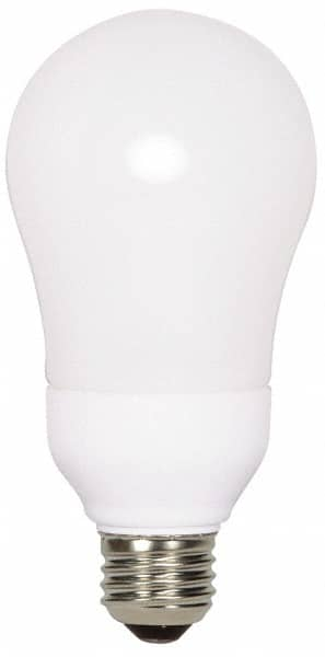 Value Collection - 15 Watt Fluorescent Residential/Office Medium Screw Lamp - 2,700°K Color Temp, 800 Lumens, A19, 10,000 hr Avg Life - Strong Tooling