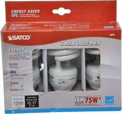 Value Collection - 18 Watt Fluorescent Residential/Office Medium Screw Lamp - 5,000°K Color Temp, 1,200 Lumens, T2, 10,000 hr Avg Life - Strong Tooling