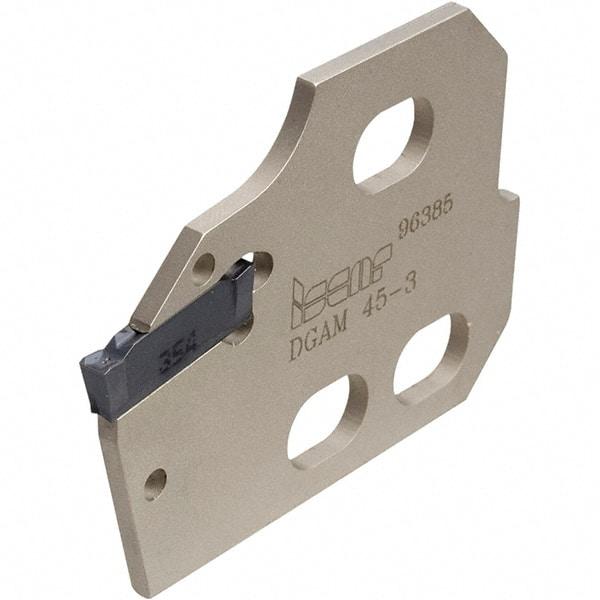 Iscar - Neutral Cut, 1/8" Insert Width, Cutoff & Grooving Support Blade for Indexables - 0.094" Head Projection - Strong Tooling