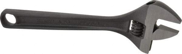 Paramount - 1-1/8" Jaw Capacity, 8" Standard Adjustable Wrench - Chrome Vanadium Steel, Black Finish - Strong Tooling