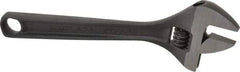 Paramount - 1-1/8" Jaw Capacity, 8" Standard Adjustable Wrench - Chrome Vanadium Steel, Black Finish - Strong Tooling