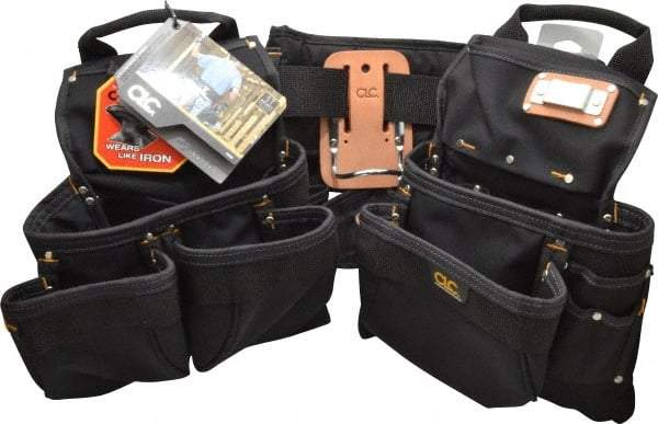 CLC - 29 to 46" Waist Tool Belt - 17 Pocket, 5" Wide, Black, Nylon - Strong Tooling