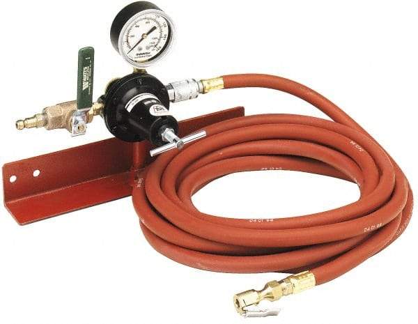 Myers Tire Supply - Air Compressor Automatic Tire Inflator Tool - 160 psi, Consists of Wall Mounting Bracket, Adjustable Pressure Gauge, On/Off Lever, 20' Air Hose, Clip-On Chuck - Strong Tooling