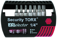 7 Piece - IPR8; IPR10; IPR15; IPR20; IPR25; IPR27; IPR30 Insert Bits - Quick Release Holder - Security TorxPlus Selector Bit Set Plastic XSelector Storage Box - Strong Tooling