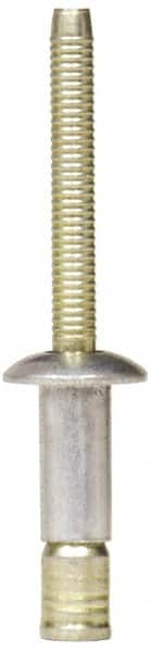 RivetKing - Size 64 Dome Head Steel Structural with Locking Stem Blind Rivet - Steel Mandrel, 0.062" to 0.27" Grip, 0.4" Head Diam, 0.192" to 0.196" Hole Diam, 0.416" Length Under Head, 3/16" Body Diam - Strong Tooling