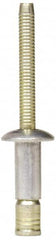 RivetKing - Size 810 Dome Head Aluminum Structural with Locking Stem Blind Rivet - Aluminum Mandrel, 0.08" to 5/8" Grip, 0.53" Head Diam, 0.257" to 0.261" Hole Diam, 0.847" Length Under Head, 1/4" Body Diam - Strong Tooling